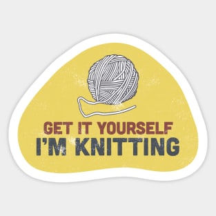 Fun Vintage Knitting Graphic Sticker